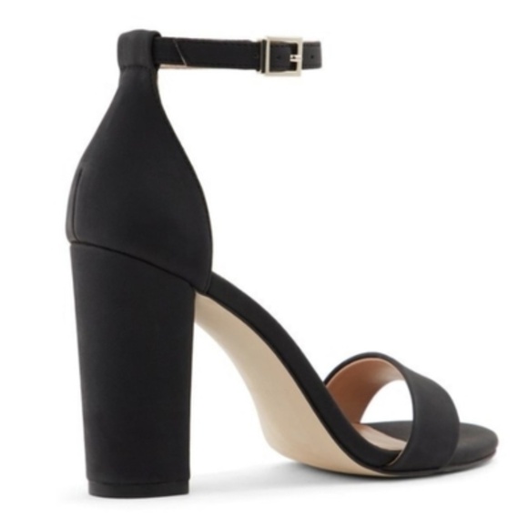 New Women's Black Open Toe Heeled Sandals Size 10 - Picture 4 of 15